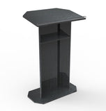 30  Podium for Floor, Large Reading Surface, Open Back with Shelf   Black 19587