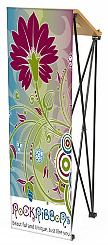 15 inch  Portable Podium with Custom Printed Banner, Easy No Tools Assembly19594