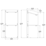 FixtureDisplays® 21.3 X 18.6 X 46" Collapsible Lectern with Knockdown Design 19595
