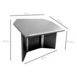 27 Table Top Podium with Folding Design, Portable - Black 19597