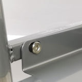 25 X 15.7 X47" Curved Silver Steel Lectern, Metal Podium 19618-PODIUM 19618-PODIUM