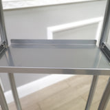 25 X 15.7 X47" Curved Silver Steel Lectern, Metal Podium 19618-PODIUM 19618-PODIUM