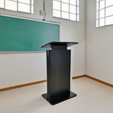 23.6X16.7" Podium Power Height Adjustment 42-53" Black Lectern Pulpit Church 19623