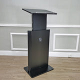 23.6X16.7" Podium Power Height Adjustment 42-53" Black Lectern Pulpit Church 19623