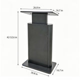 Height Adjustable Podium Lectern 42-52.6 H Gas Spring Lift MDF Steel Stand 19624
