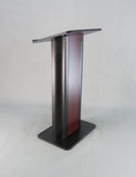 23.62 Wide Podium 45 tall, Steel & MDF - Black with Mahogany Panel 19630