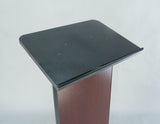 23.62 Wide Podium 45 tall, Steel & MDF - Black with Mahogany Panel 19630