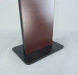 23.62 Wide Podium 45 tall, Steel & MDF - Black with Mahogany Panel 19630