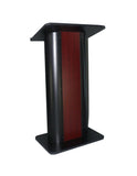 23.62 Wide Podium 45 tall, Steel & MDF - Black with Mahogany Panel 19630