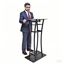 16X25X47" Metal Podium Church School Conference Lectern Pulpit Event Part 19639
