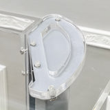 26.8X15X48" Acrylic Podium Metal Corner Accent Church Conference School Lectern 19640