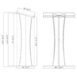267X15X45" Clear Acrylic Podium Plexiglass Church Pulpit Lectern DebateClassroom 19650