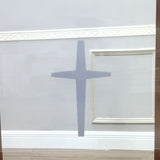 44 Wood Acrylic Podium Lectern Pulpit with Optional Cross, Brown 19657