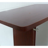44.3 Tall Podium for Floor, Curved clear Front Acrylic Panel - Dark Grey 19658-GREY-CLEAR