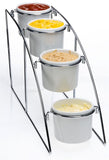 4 Tier Wire Serving Platter with 4 Round Melamine Dishes 19663