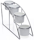 4 Tier Wire Serving Platter with 4 Round Melamine Dishes 19663