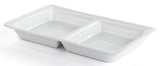 2 Tier Wire Serving Platter with (2) 2 Section Porcelain Dishes
