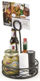Round Wire Condiment Caddy w/ Sign Clip   Black 19691 6PK