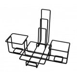 FixtureDisplays Wire Condiment Caddy w/ Menu Holder - Black 19692