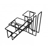FixtureDisplays Wire Condiment Caddy w/ Menu Holder - Black 19692