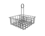 Square Wire Condiment Caddy w/ Sign Clip 19695 BLACK