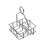 Salt and Pepper Caddy Chrome Plated Condiment Tray Basket 19700