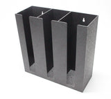 Cup Lid Organizer, 3 Compartments, Tabletop or Wall Mount   Black 19701