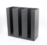 Cup Lid Organizer, 3 Compartments, Tabletop or Wall Mount   Black 19701