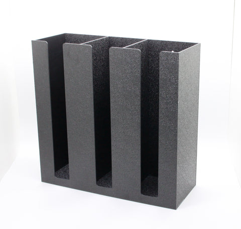 Cup Lid Organizer, 3 Compartments, Tabletop or Wall Mount   Black 19701
