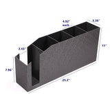Cup Lid Organizer w/ Section for Straws, 5 Compartments, Tabletop   Black 5.5wide x 11 high x 25 deep