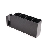 Cup Lid Organizer w/ Section for Straws, 5 Compartments, Tabletop   Black 5.5wide x 11 high x 25 deep