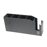 Cup Lid Organizer w/ Section for Straws, 5 Compartments, Tabletop   Black 5.5wide x 11 high x 25 deep