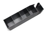 Cup Lid Organizer w/ Section for Straws, 5 Compartments, Tabletop   Black 5.5wide x 11 high x 25 deep