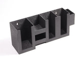 Cup, Lid Condiment Organizer, 6 Compartments, Tabletop or Wall Mount   Black