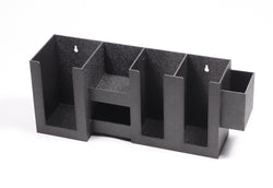 Cup, Lid Condiment Organizer, 6 Compartments, Tabletop or Wall Mount   Black