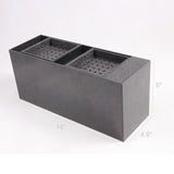 Condiment Organizer w/ (2) Drip Trays, 7 Compartments, Tabletop   Black 19707