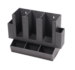 Cup, Lid Condiment Organizer, 8 Compartments   Black 19708