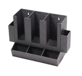 Cup, Lid Condiment Organizer, 8 Compartments   Black 19708