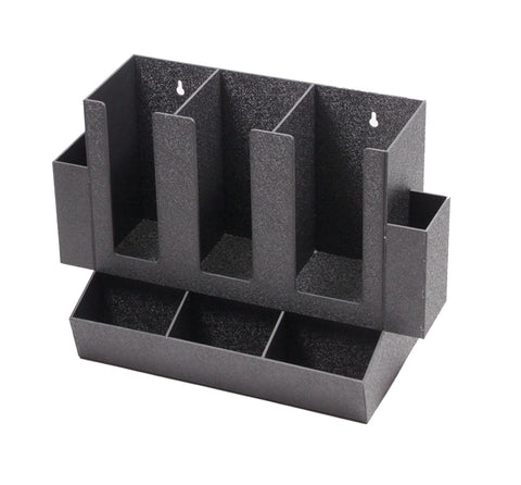 Cup, Lid Condiment Organizer, 8 Compartments   Black 19708