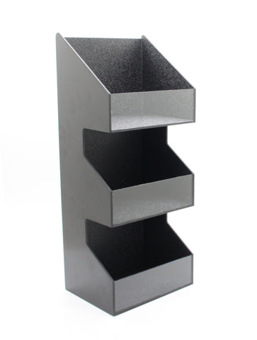 Tiered Condiment Organizer, 3 Compartments   Black 19711