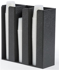 Condiment Organizer, 3 Compartments, Tabletop or Wall Mount   Black 19715