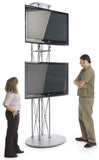 10' Portable TV Stand w/ 2 Mounts for Monitors up to 60, Truss like   Silver