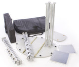 10' Portable TV Stand w/ 2 Mounts for Monitors up to 60, Truss like   Silver