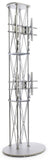 10' Portable TV Stand w/ 2 Mounts for Monitors up to 60, Truss like   Silver