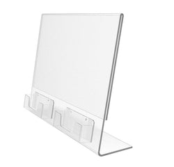 1 PC Gift Card Display with 2 Acrylic Pockets 11 x 8.5 Slide-in Sign Holder 19735-1PK