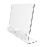 1 PC Gift Card Display with 2 Acrylic Pockets 11 x 8.5 Slide-in Sign Holder 19735-1PK