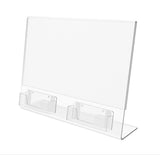1 PC Gift Card Display with 2 Acrylic Pockets 11 x 8.5 Slide-in Sign Holder 19735-1PK