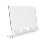 1 PC Gift Card Display with 2 Acrylic Pockets 11 x 8.5 Slide-in Sign Holder 19735-1PK