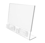 1 PC Gift Card Display with 2 Acrylic Pockets 11 x 8.5 Slide-in Sign Holder 19735-1PK