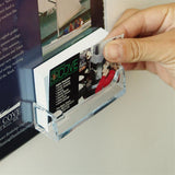Acrylic Sign Holder for Wall Mount, Open Pocket for Business Cards   Clear